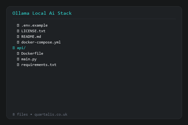 Local AI Stack (Ollama + API)